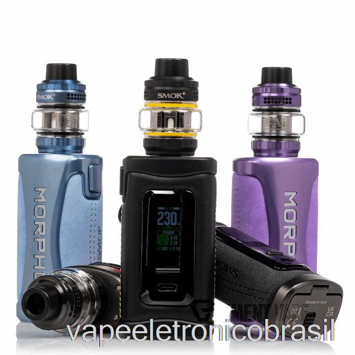 Vape Recarregável Smok Morph 3 230w Starter Kit Fibra De Carbono